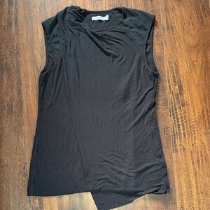 Bailey 44 Black Asymmetrical Sleeveless Top